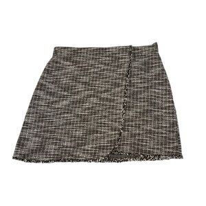 Max Studio Skirt Womens Size Large Brown Tweed Academia Old Money Mini Preppy